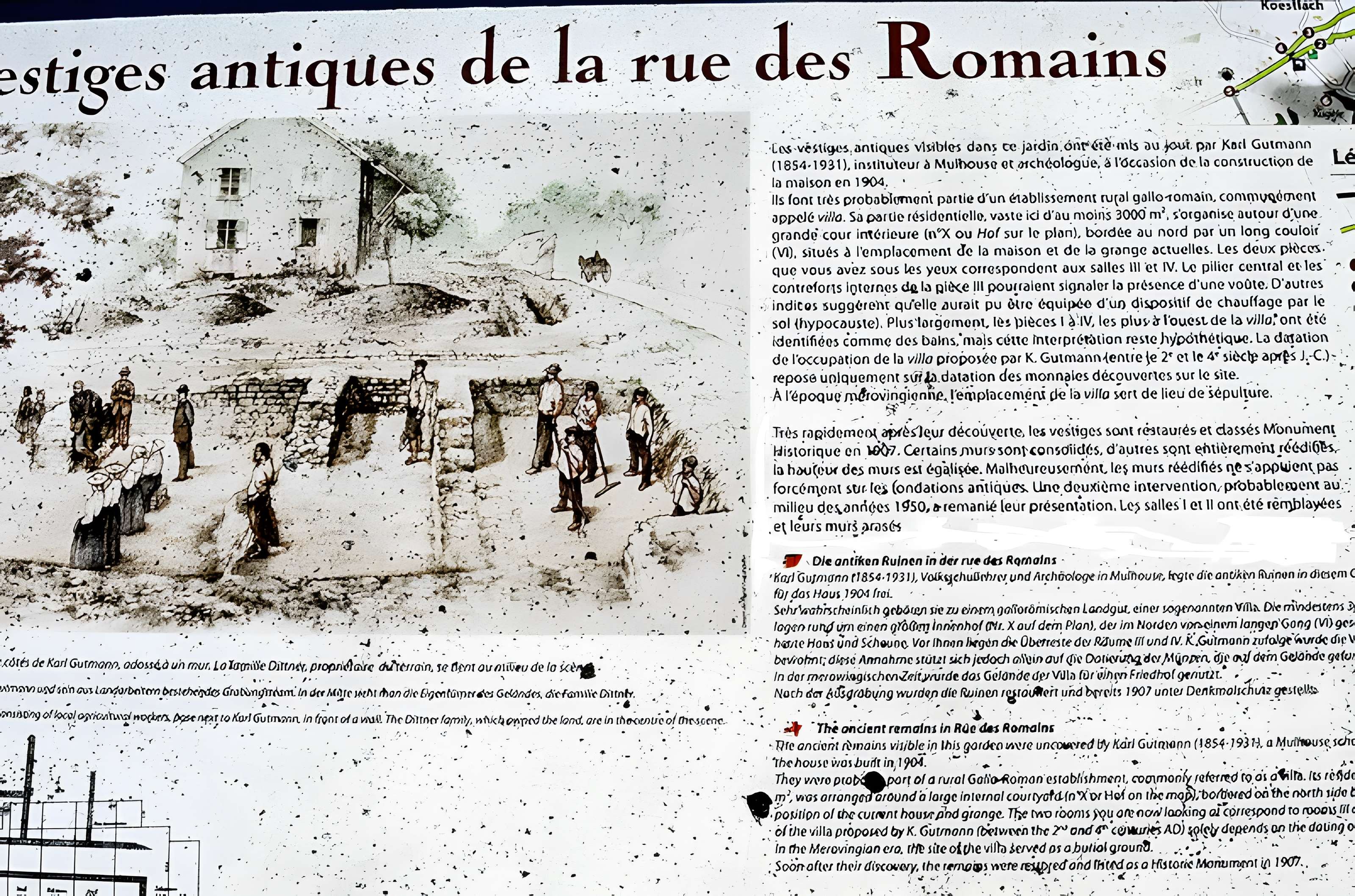 Vestiges d'une installation de bain romaine