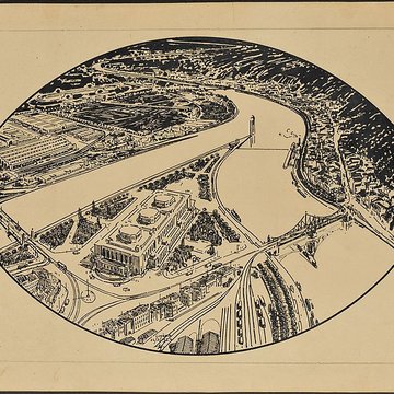 Ancien marché aux bestiaux des abattoirs de la Mouche, actuellement salle des fêtes et salle de concert dite halle Tony Garnier