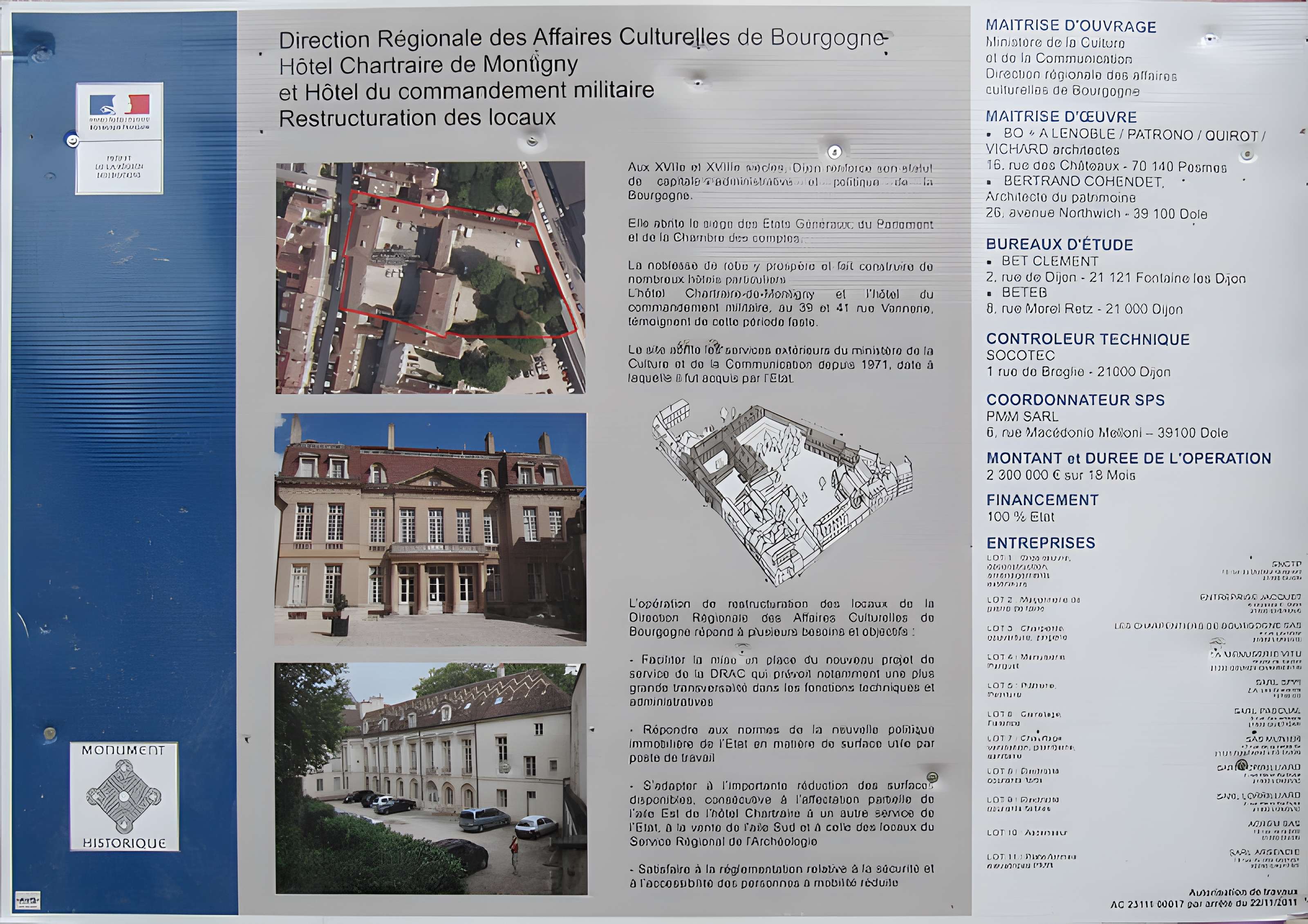 Hôtel Chartraire de Montigny à Dijon