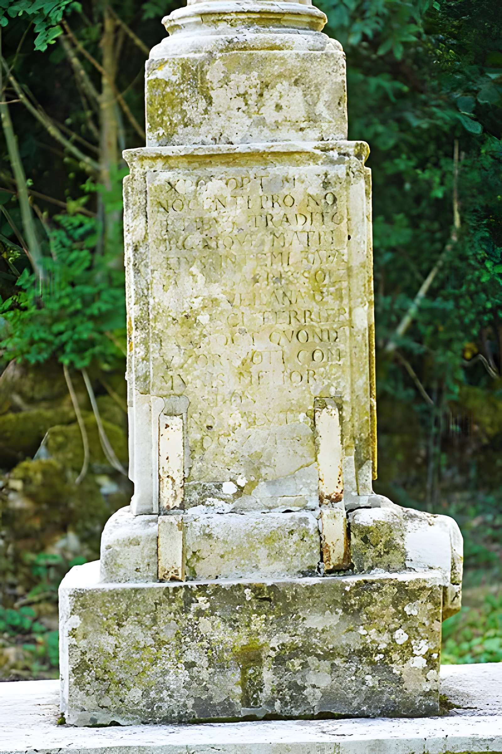 Croix de Saint-Antoine en pierre sculptée