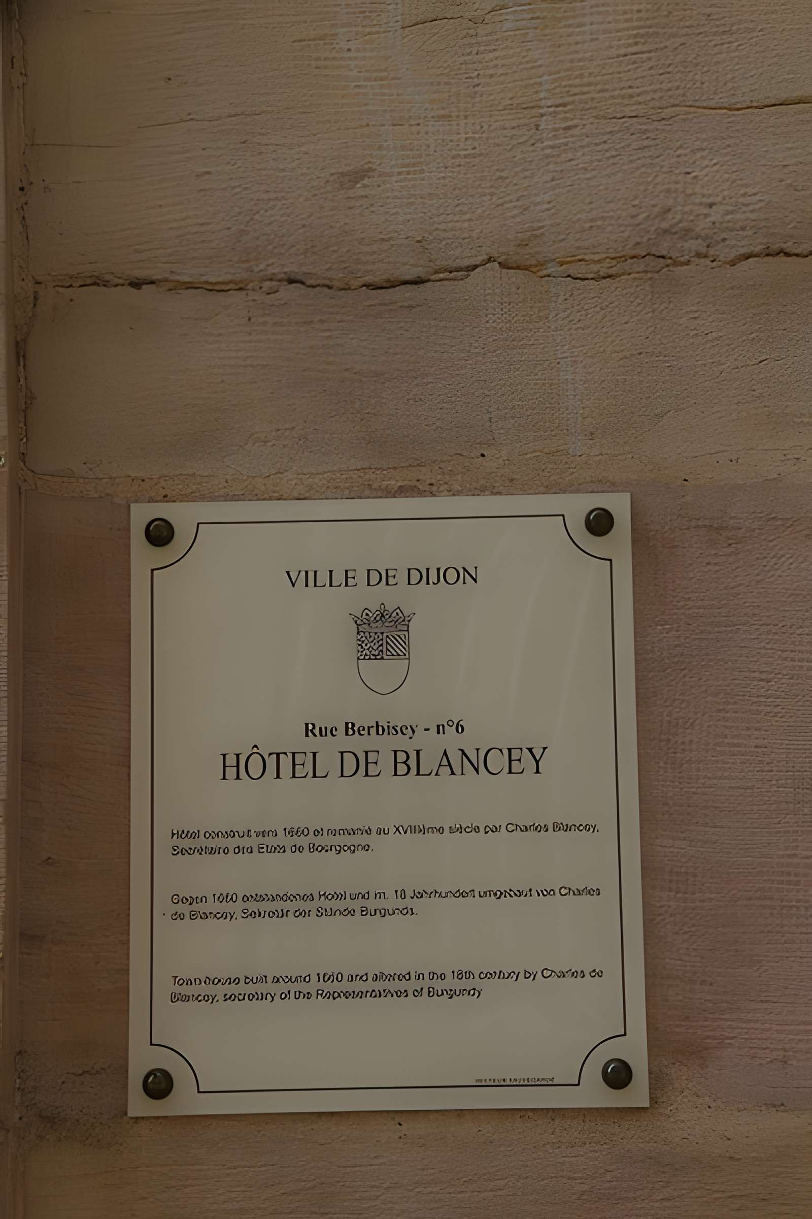 Hôtel de Bretagne-Blancey à Dijon