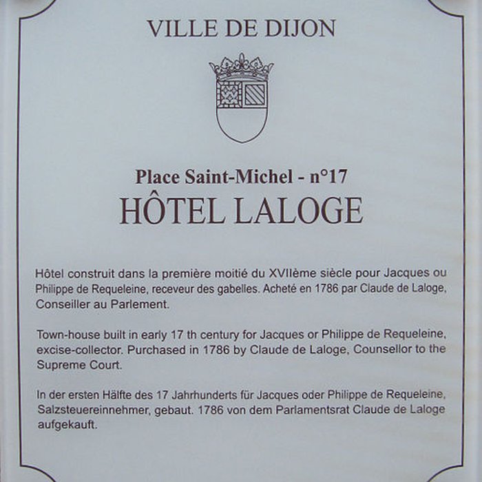 Photo de Hôtel de Laloge à Dijon