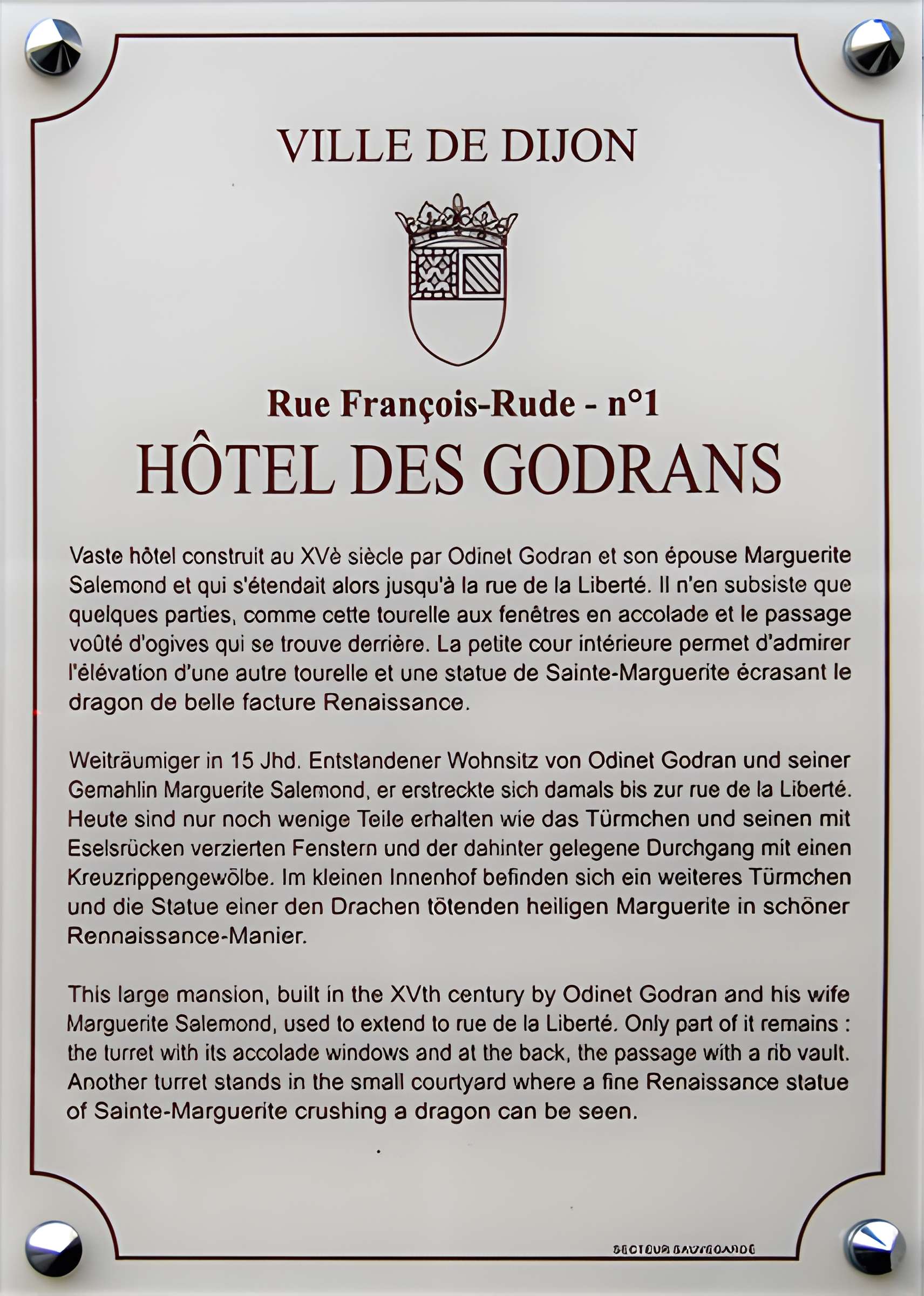 Hôtel des Godrans à Dijon