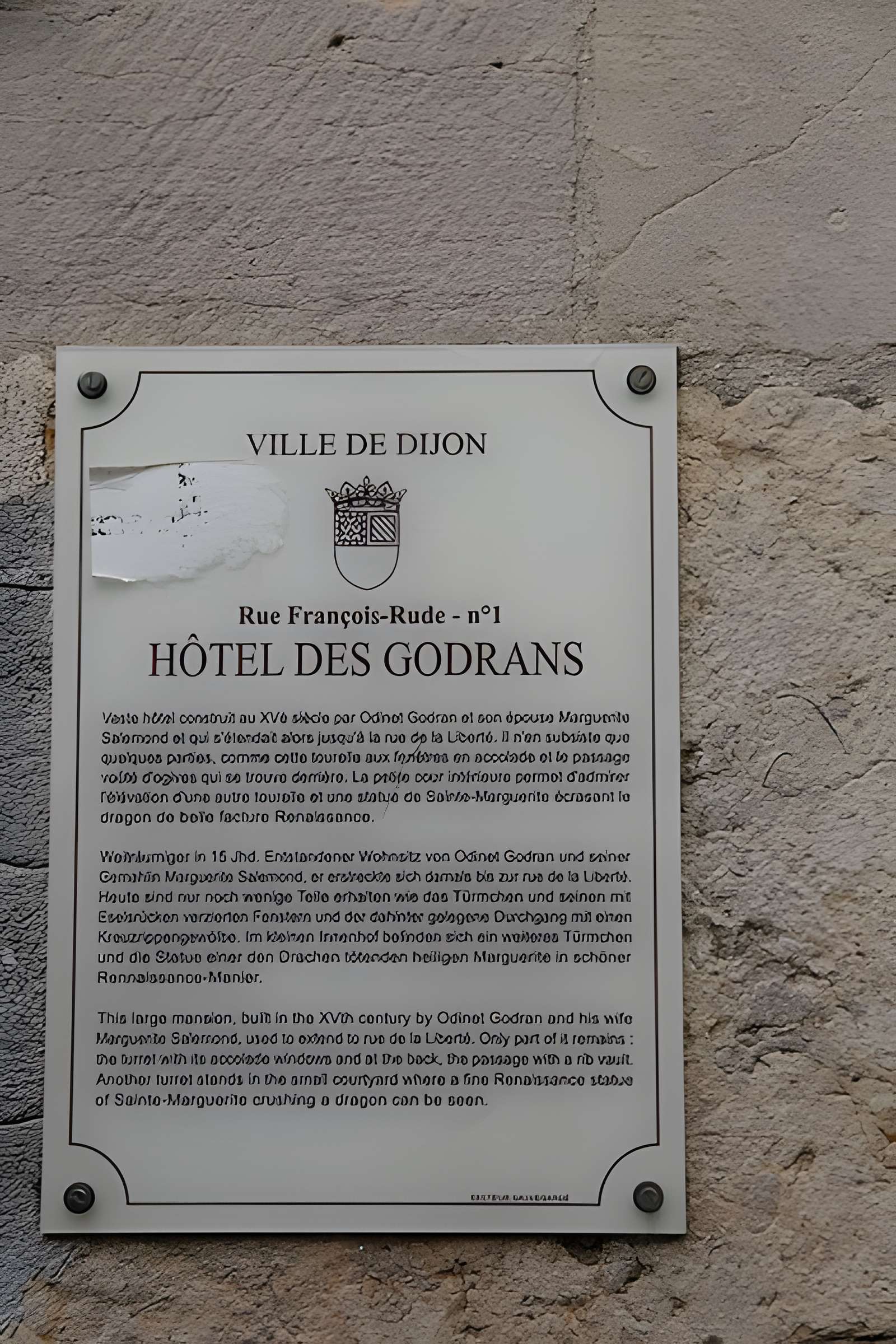 Hôtel des Godrans à Dijon