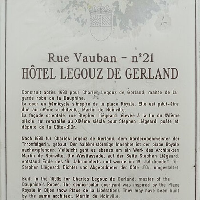 Photo de Hôtel Legouz de Gerland à Dijon