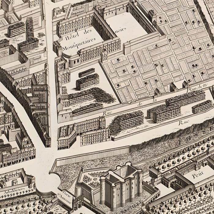 Photo de Ancienne caserne des Mousquetaires Noirs, dans lactuel Hôpital des Quinze-Vingts Centre dophtalmologie