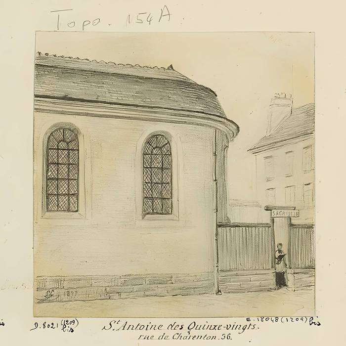 Photo de Ancienne caserne des Mousquetaires Noirs, dans lactuel Hôpital des Quinze-Vingts Centre dophtalmologie