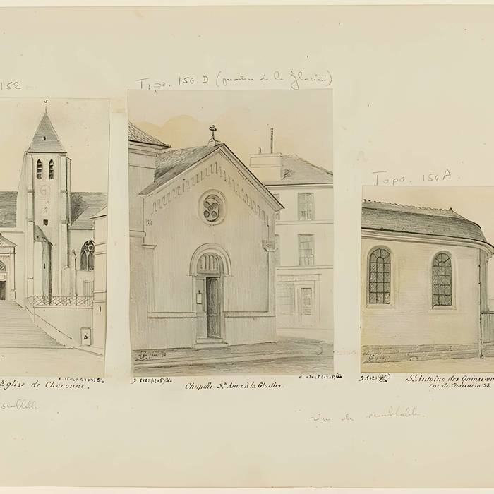 Photo de Ancienne caserne des Mousquetaires Noirs, dans lactuel Hôpital des Quinze-Vingts Centre dophtalmologie