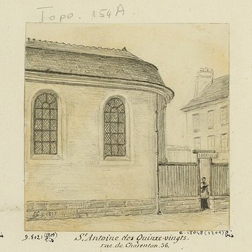 Ancienne caserne des Mousquetaires Noirs, dans lactuel Hôpital des Quinze-Vingts Centre dophtalmologie