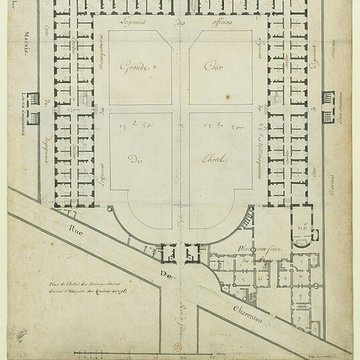 Ancienne caserne des Mousquetaires Noirs, dans lactuel Hôpital des Quinze-Vingts Centre dophtalmologie