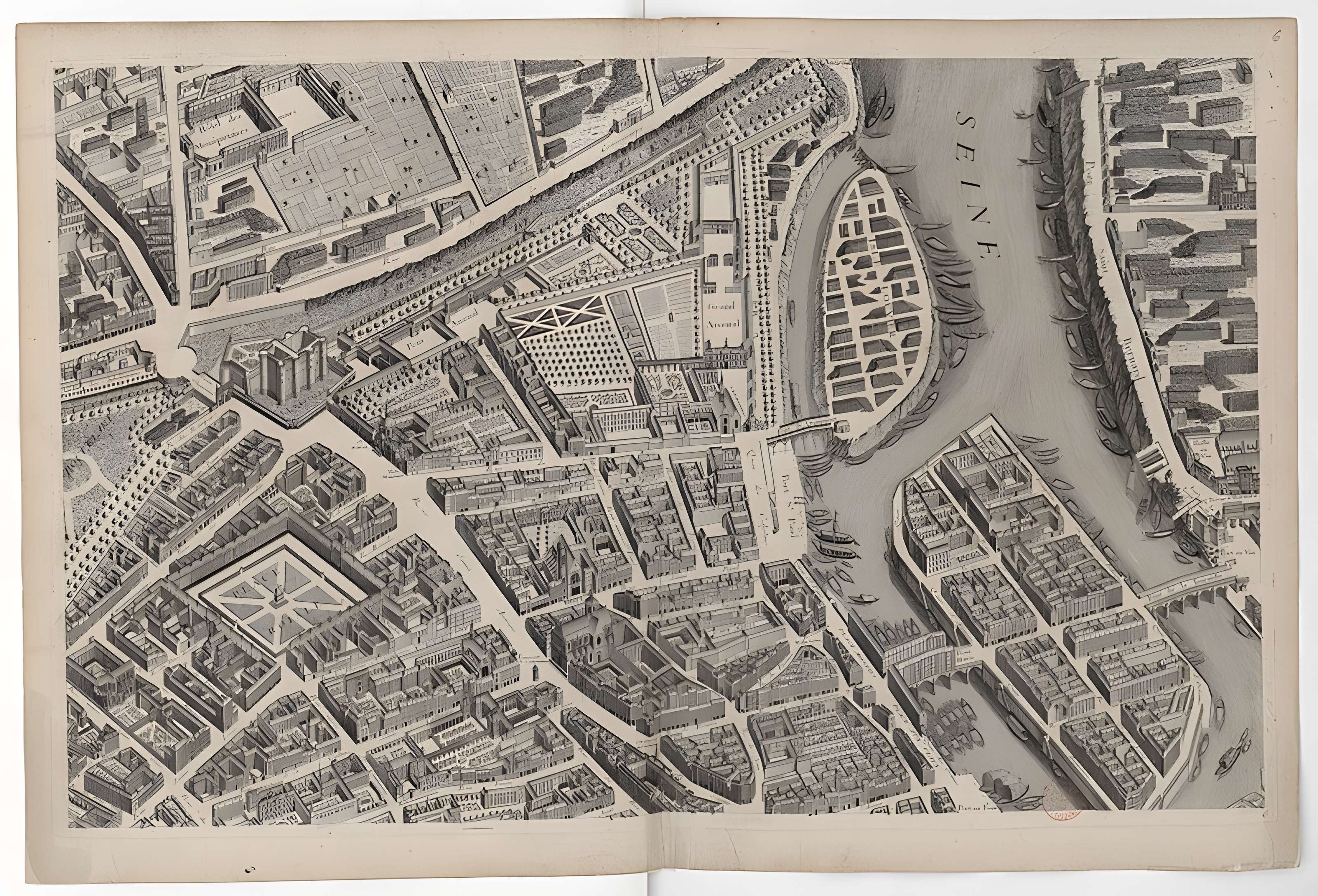 Ancienne caserne des Mousquetaires Noirs, dans l'actuel Hôpital des Quinze-Vingts (Centre d'ophtalmologie)