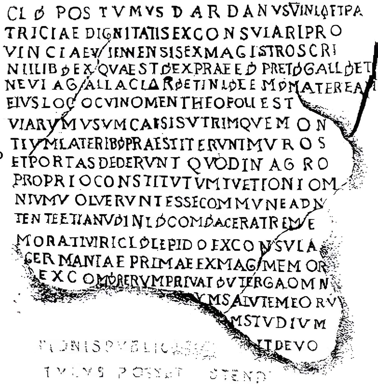 Roche ornée avec inscription gallo-romaine dite la Pierre Ecrite