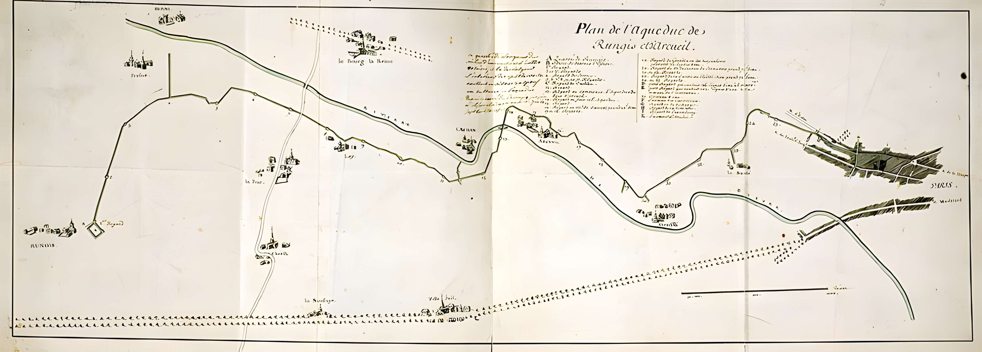Ancien aqueduc des eaux de Rungis ou aqueduc Médicis (également sur communes de Rungis, Arcueil, Fresnes, Cachan, L'Hay-les-Roses, Gentilly, dans le Val-de-Marne)