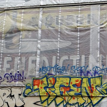 Immeuble : mur peint