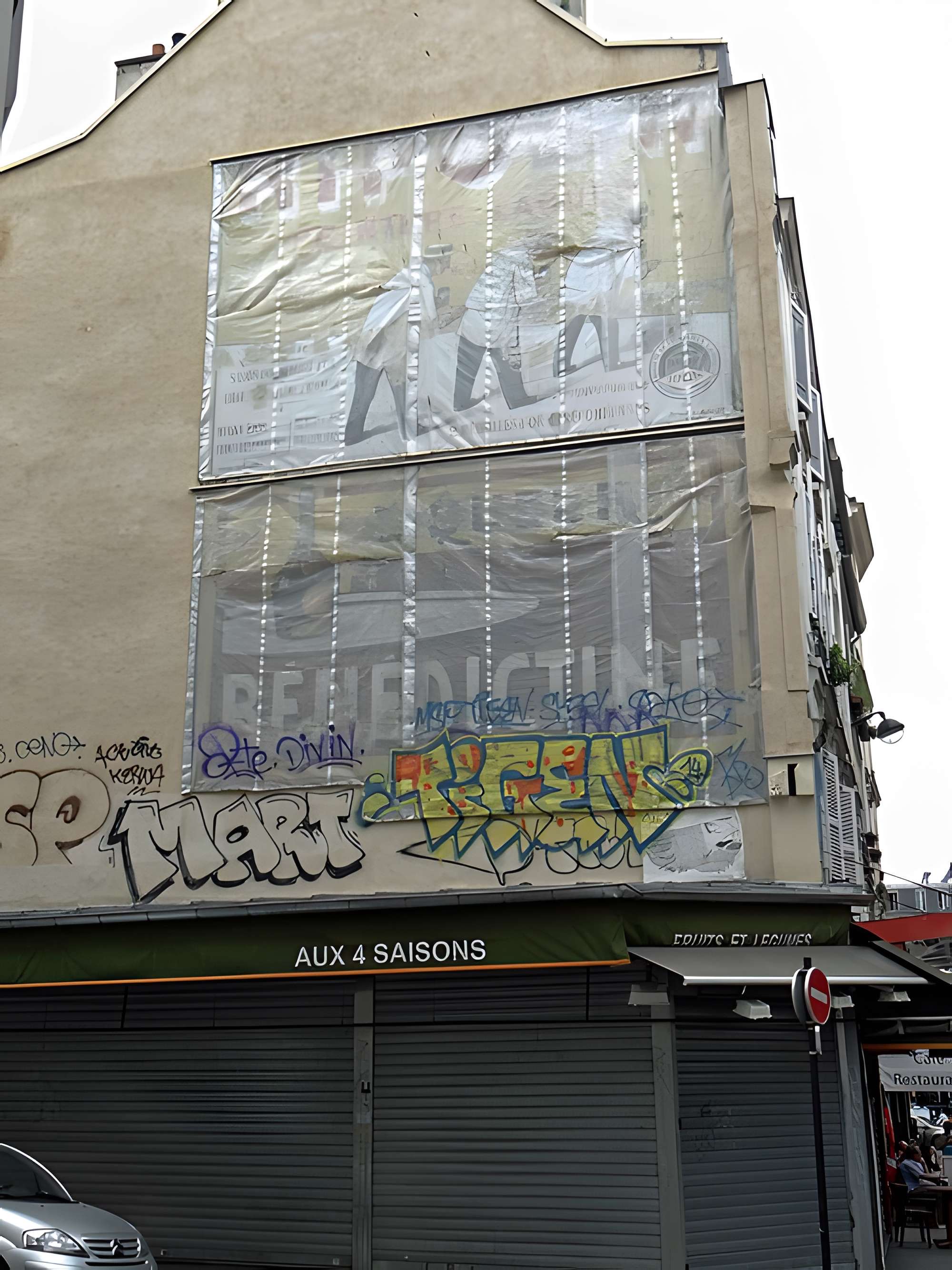 Immeuble : mur peint