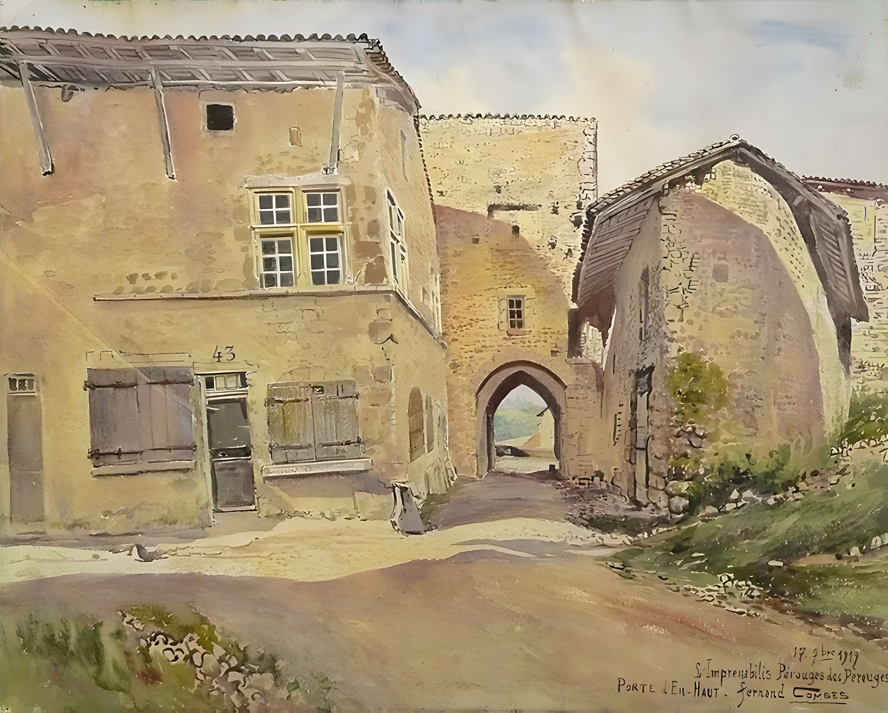 Maison sise face à la porte d'En-Haut à Pérouges