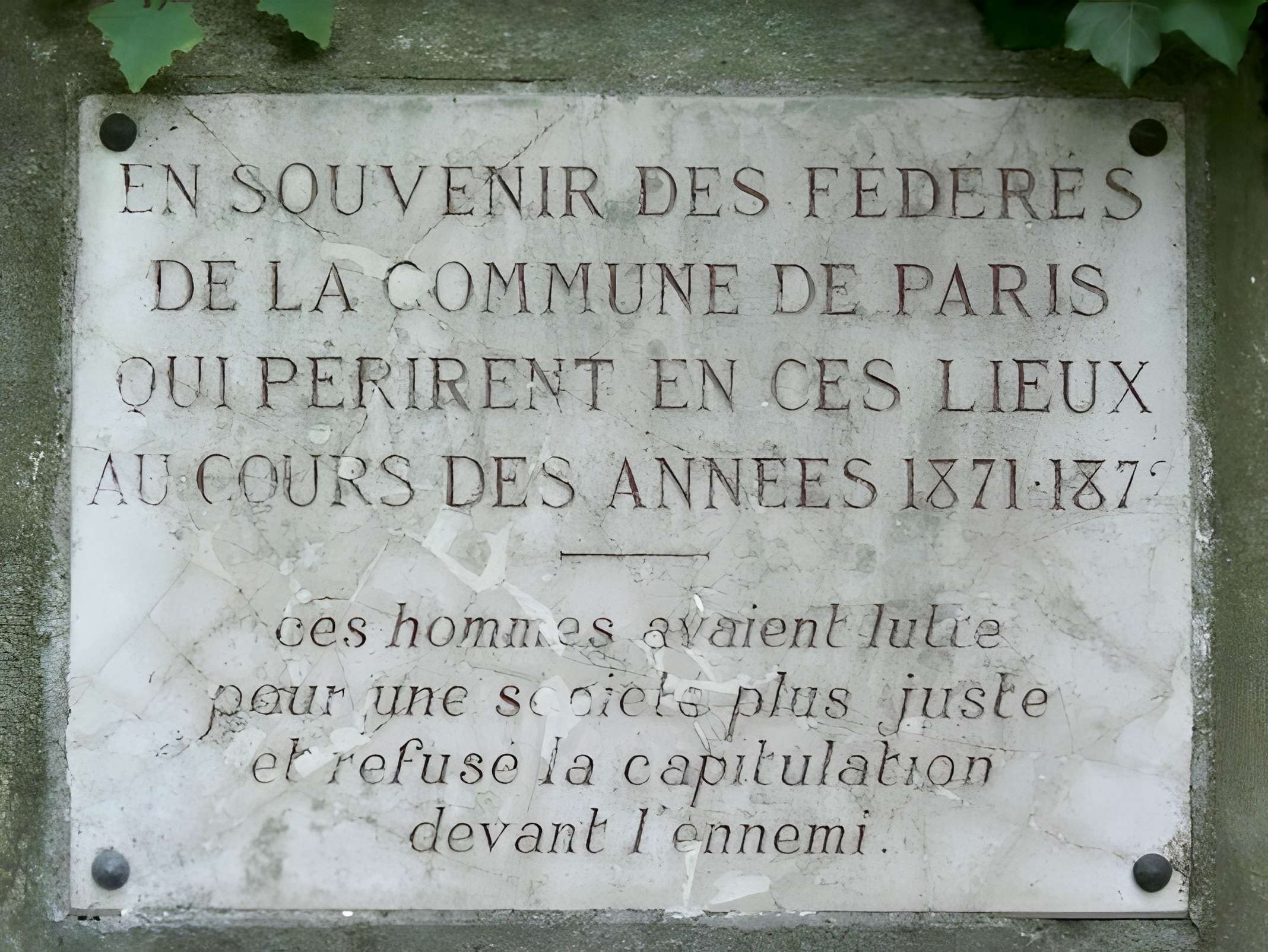 Mur dit des Fédérés