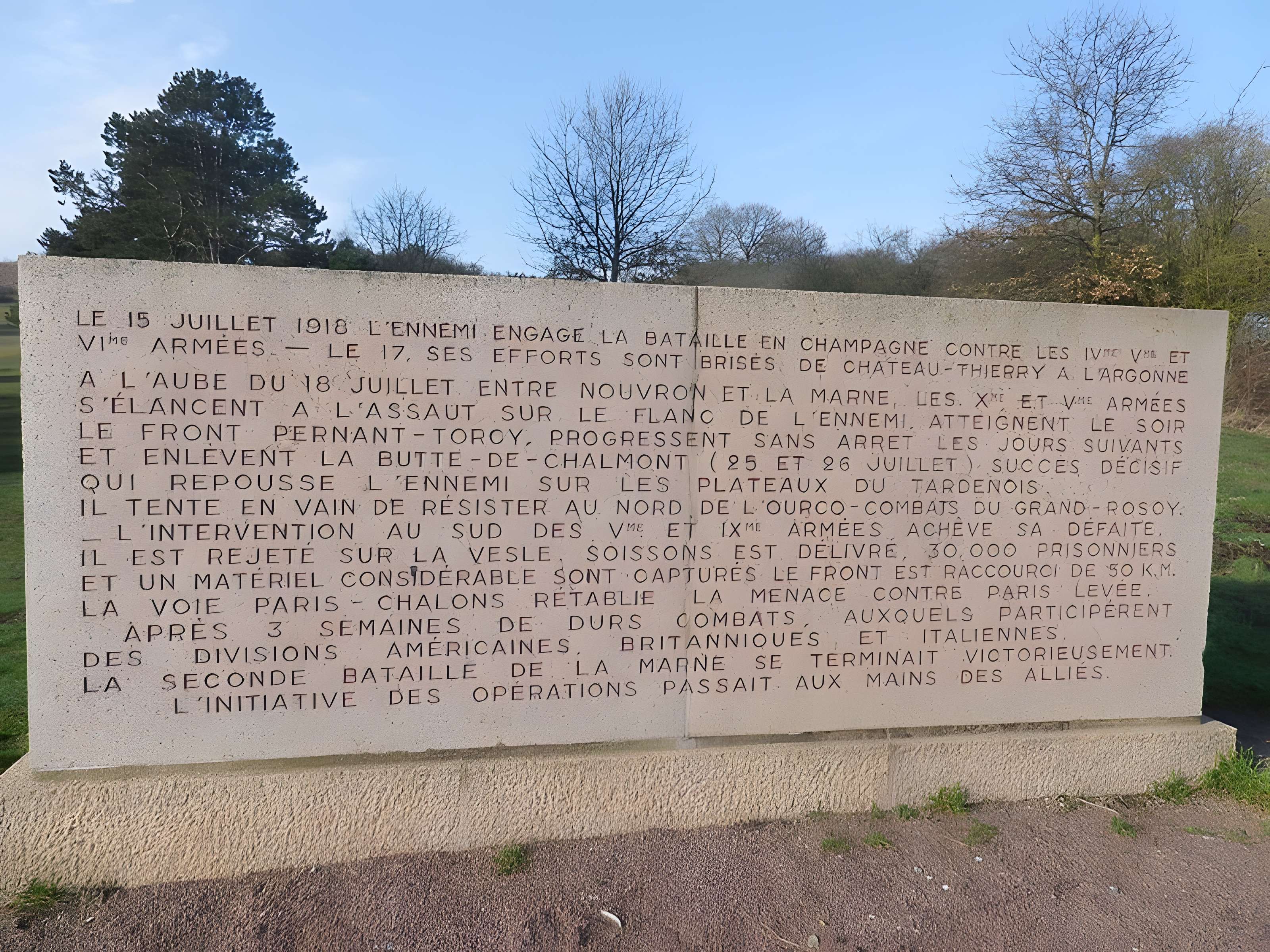 Monument dit des Fantômes commémorant la deuxième victoire de la Marne