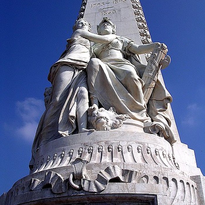 Photo de Monument du centenaire de la réunion à la France situé dans le jardin Albert Ier