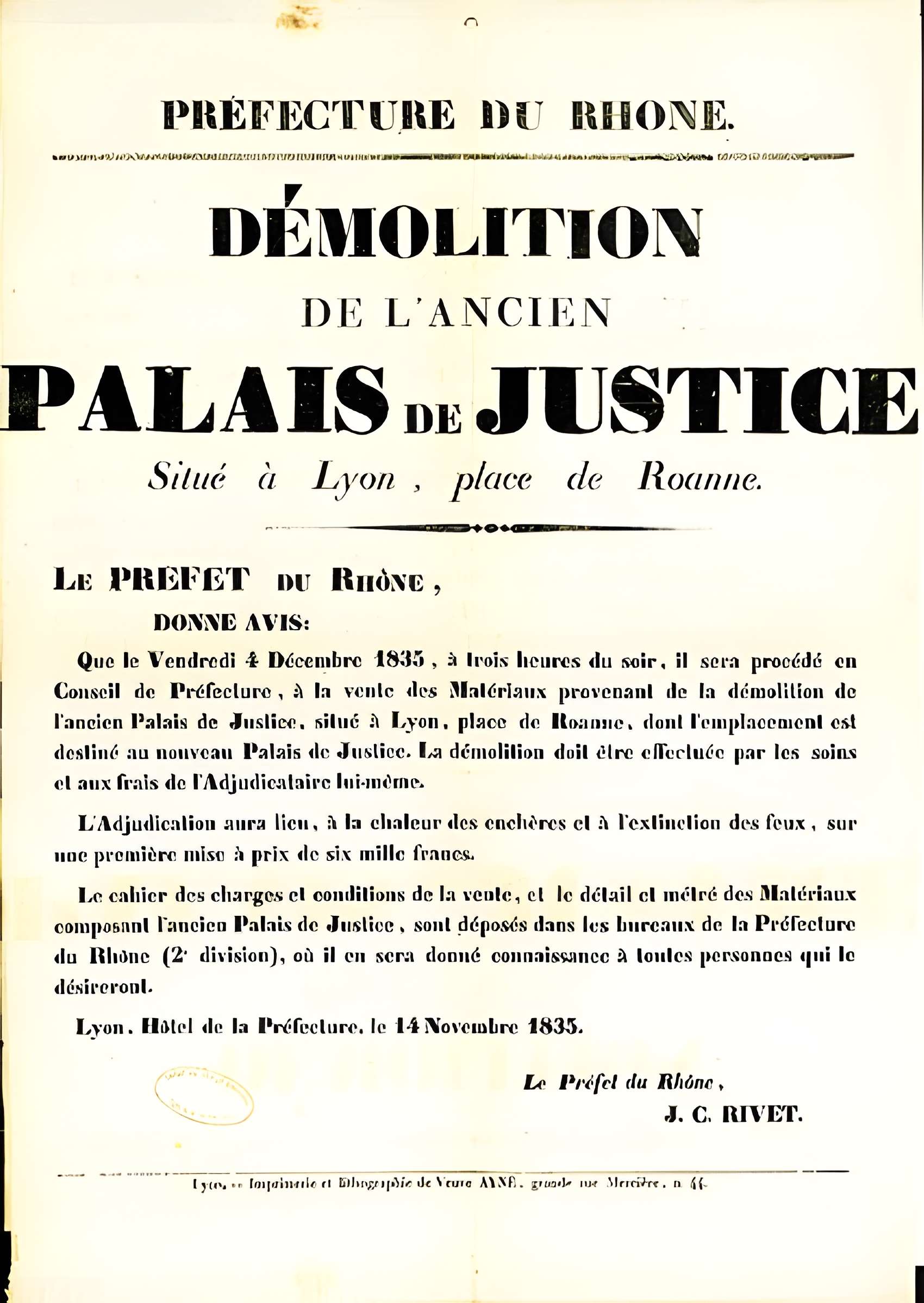 Palais de justice historique de Lyon