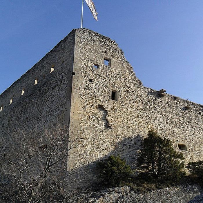 Photo de Château ruines et rocher qui les porte