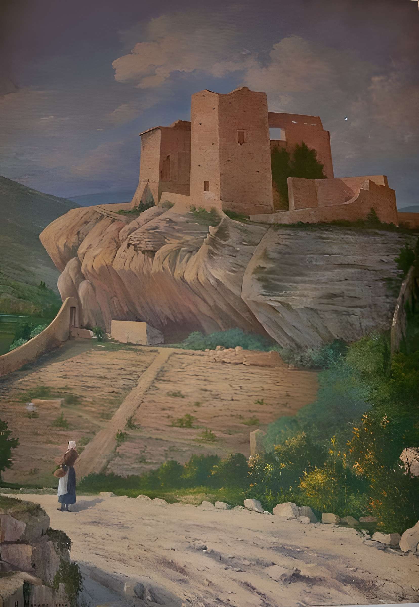 Château (ruines) et rocher qui les porte