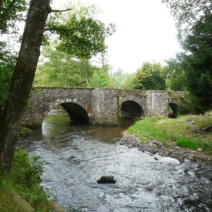Photo de Pont dit Pont de la Tour sur la rivière LIsle également sur communes de Saint-Yrieix-la-Perche, en Haute-Vienne, et Jumilhac-le-Grand, en Dordogne