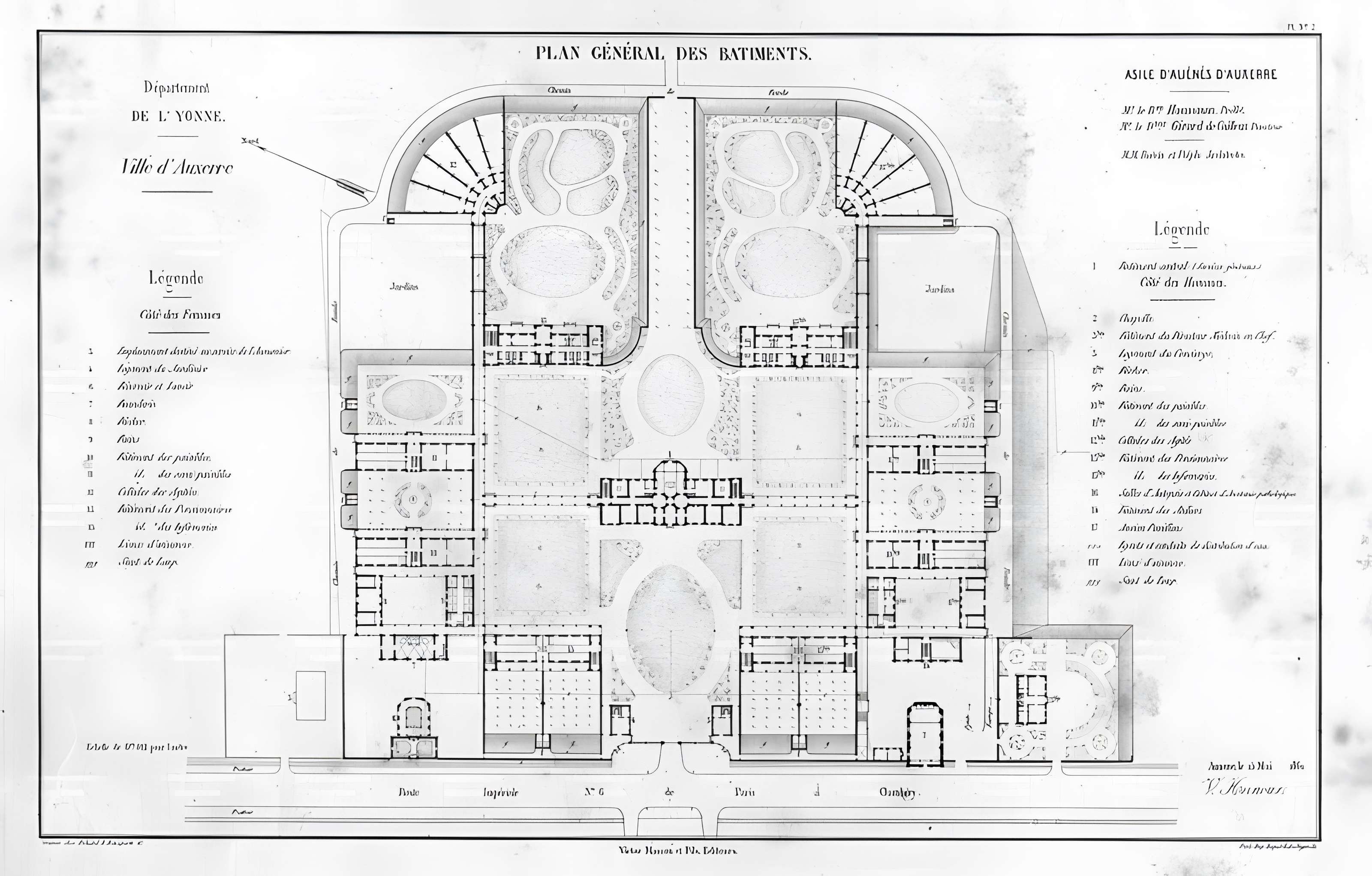 Ancien asile des aliénés, aujourd'hui Centre Hospitalier Spécialisé de l'Yonne