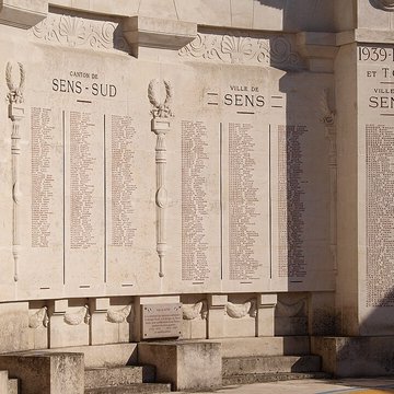 Monument aux morts de larrondissement de Sens
