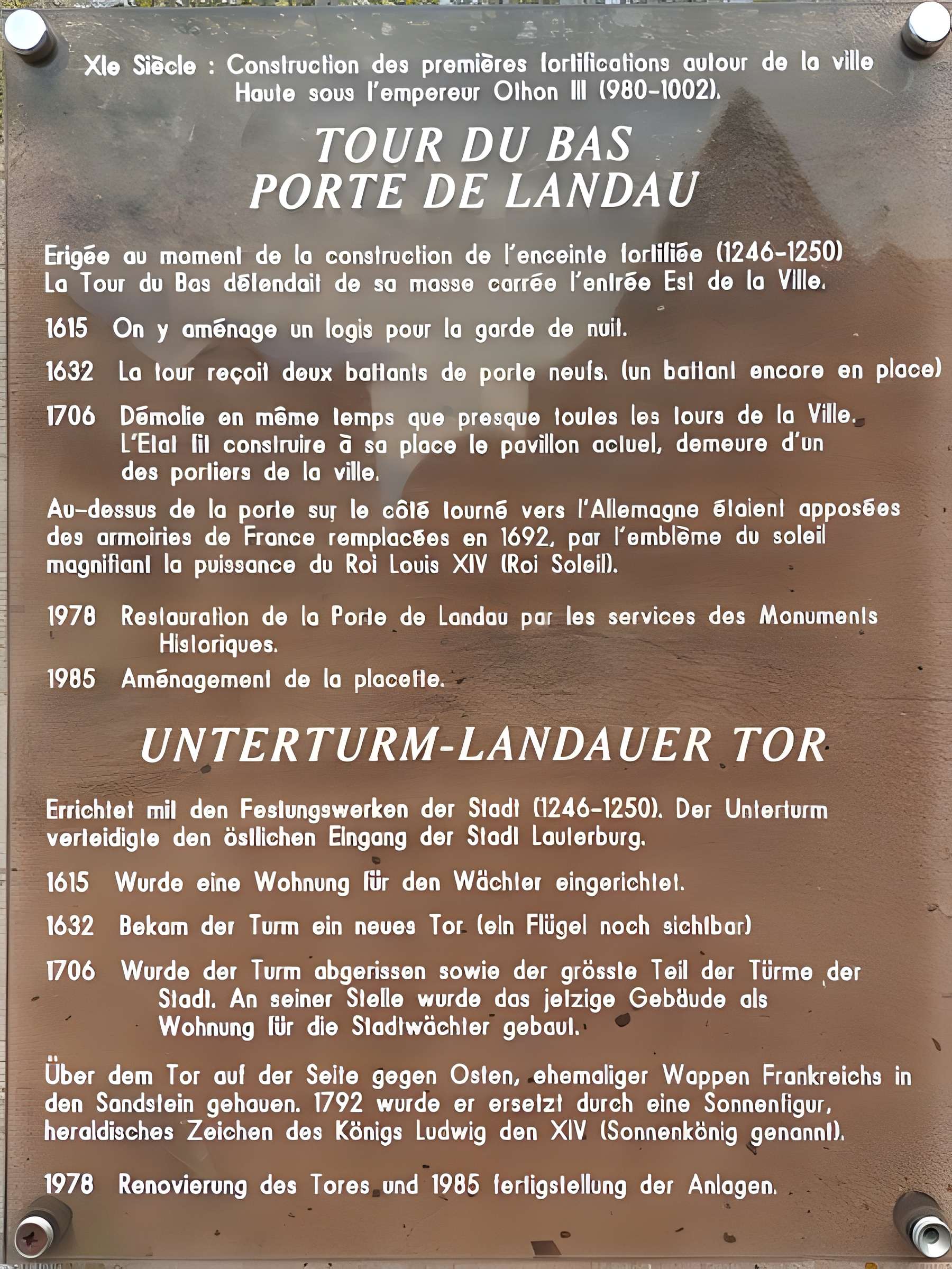 Porte de Landau à Lauterbourg