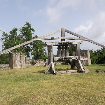 Habitation sucrière, dite Château-Dubuc, sur la presquîle de la Caravelle