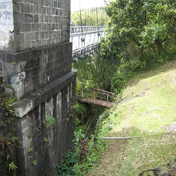 Pont suspendu de la rivière de lEst
