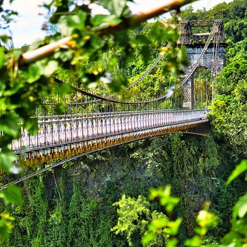 Pont suspendu de la rivière de lEst