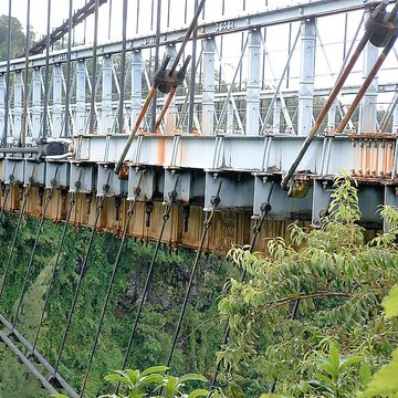 Pont suspendu de la rivière de lEst