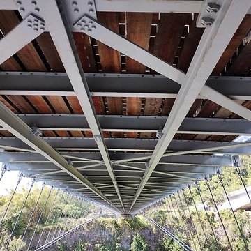Pont suspendu de la rivière de lEst
