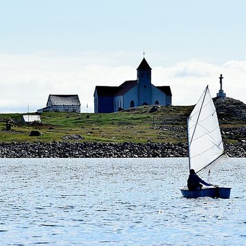 Eglise Notre-Dame-des-Marins, située sur lIle-aux-Marins