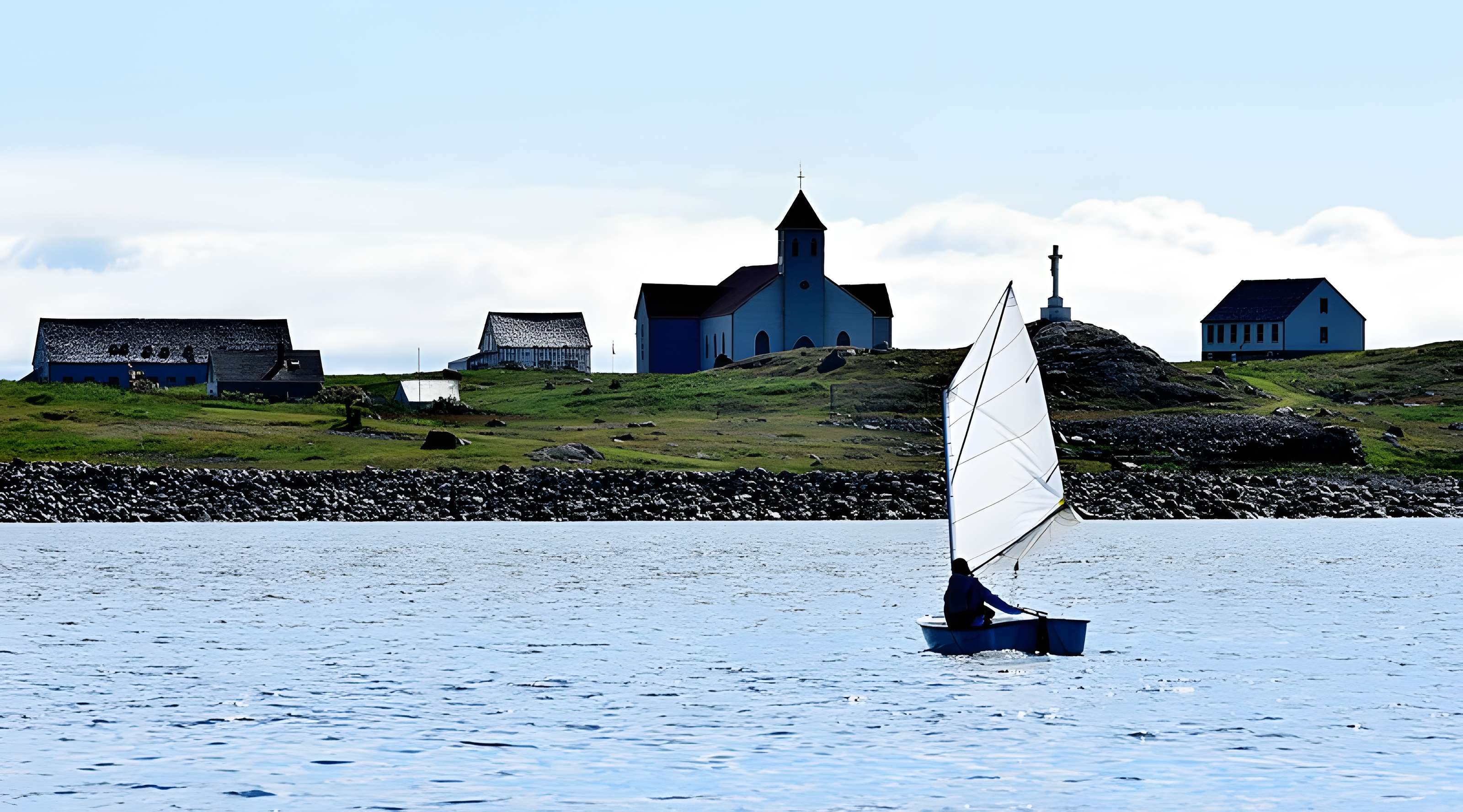 Eglise Notre-Dame-des-Marins, située sur l'Ile-aux-Marins