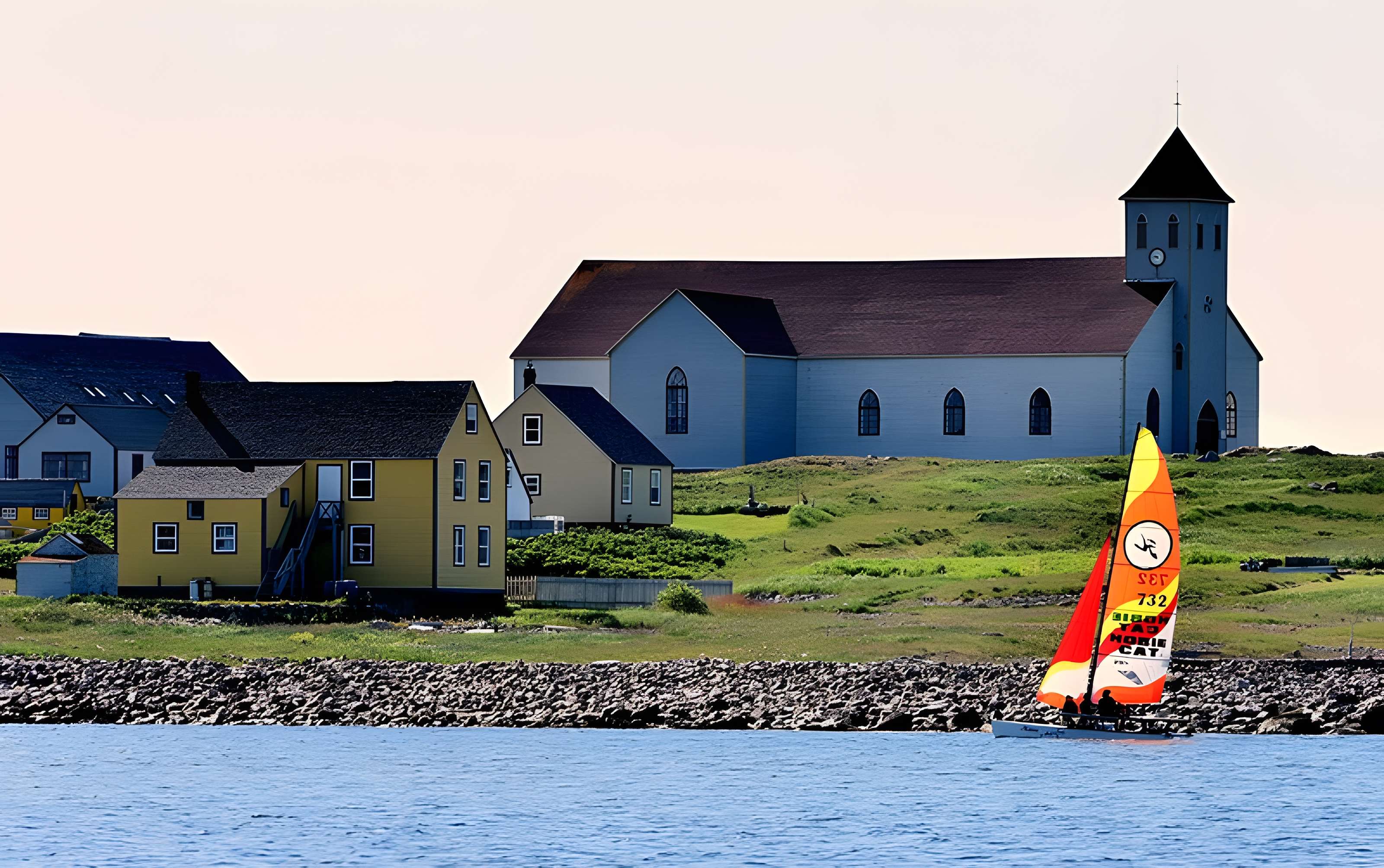 Eglise Notre-Dame-des-Marins, située sur l'Ile-aux-Marins