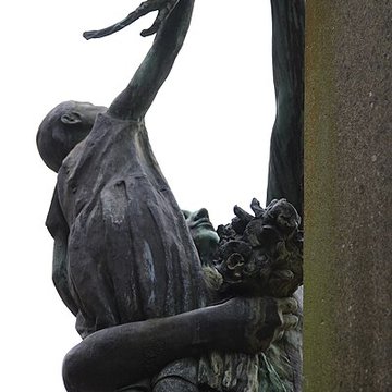Statue de Jean-François Millet dans le jardin public, à Octeville