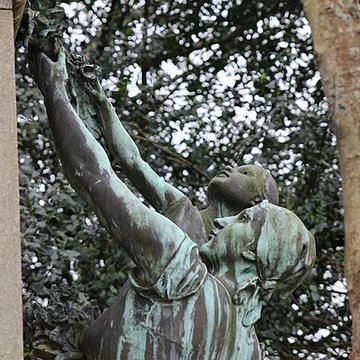 Statue de Jean-François Millet dans le jardin public, à Octeville
