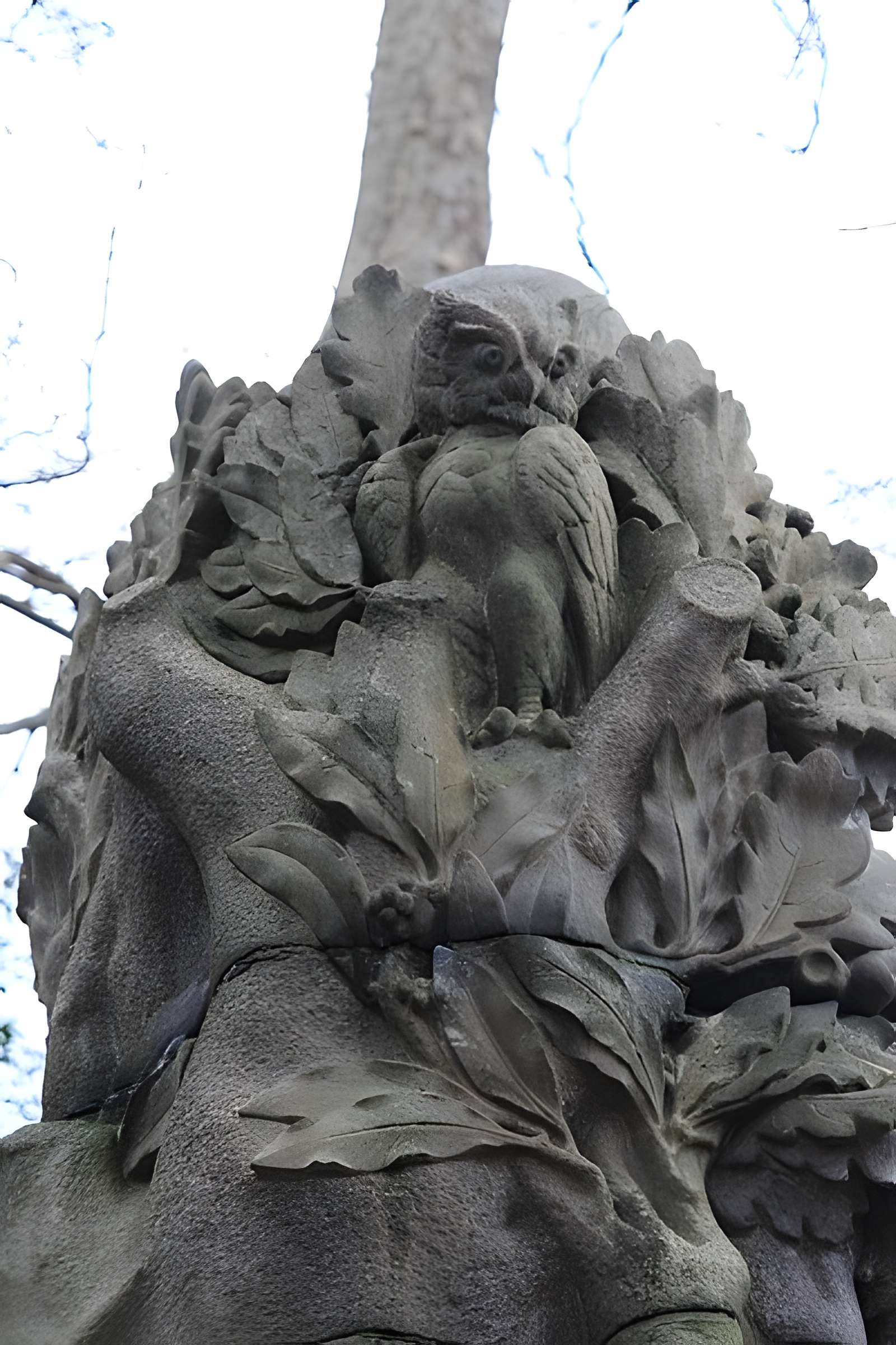 Statue de Jean-François Millet dans le jardin public, à Octeville