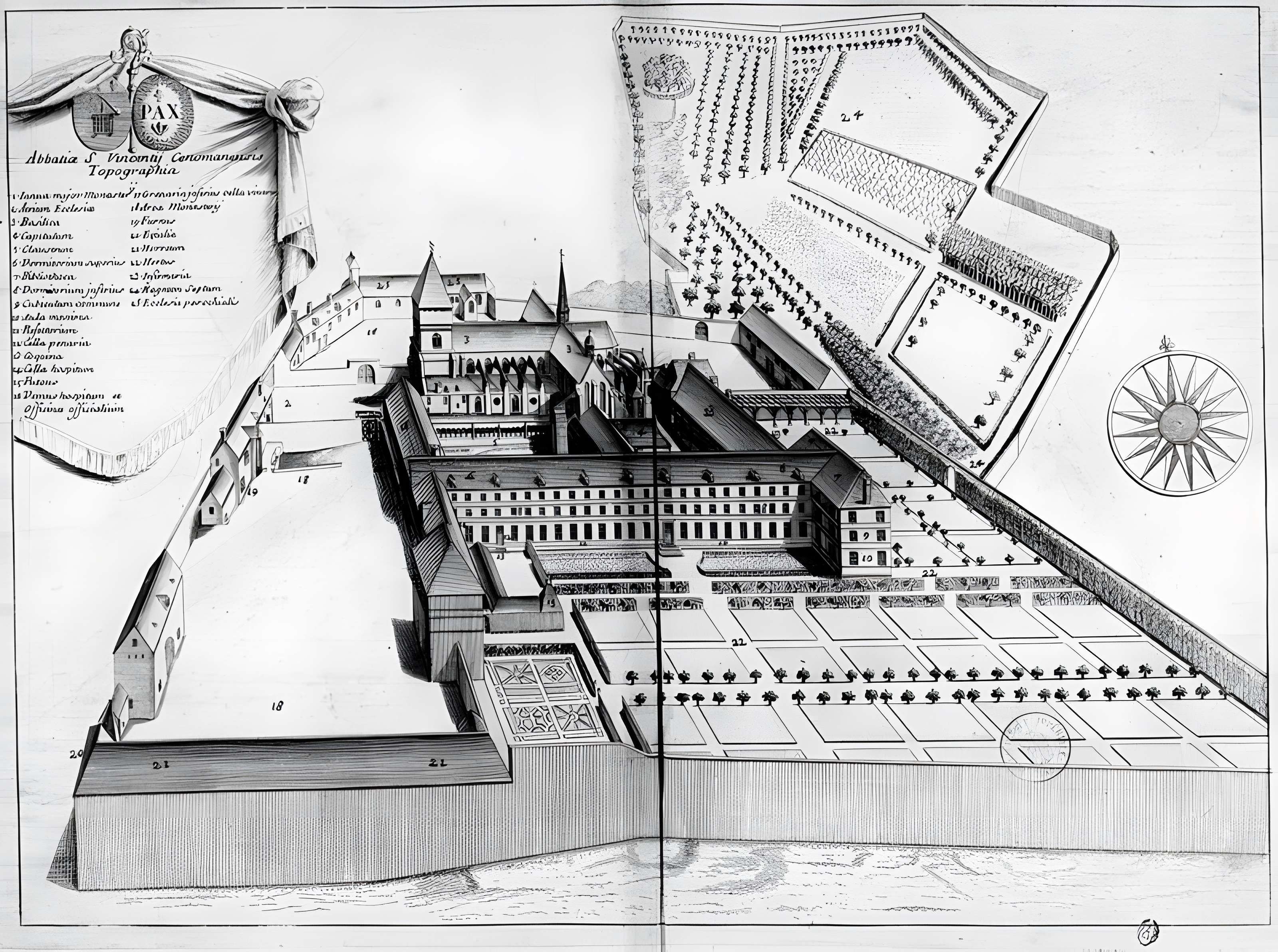 Ancienne abbaye Saint-Vincent, actuellement lycée Bellevue