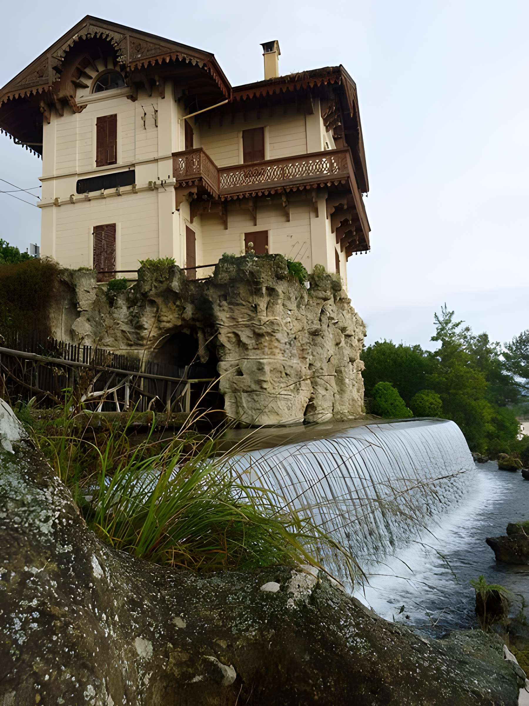 Cascade de Gairaut, ouvrage terminal du canal de la Vésubie