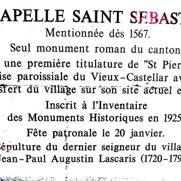 Photo de Chapelle Saint-Sébastien de Castellar