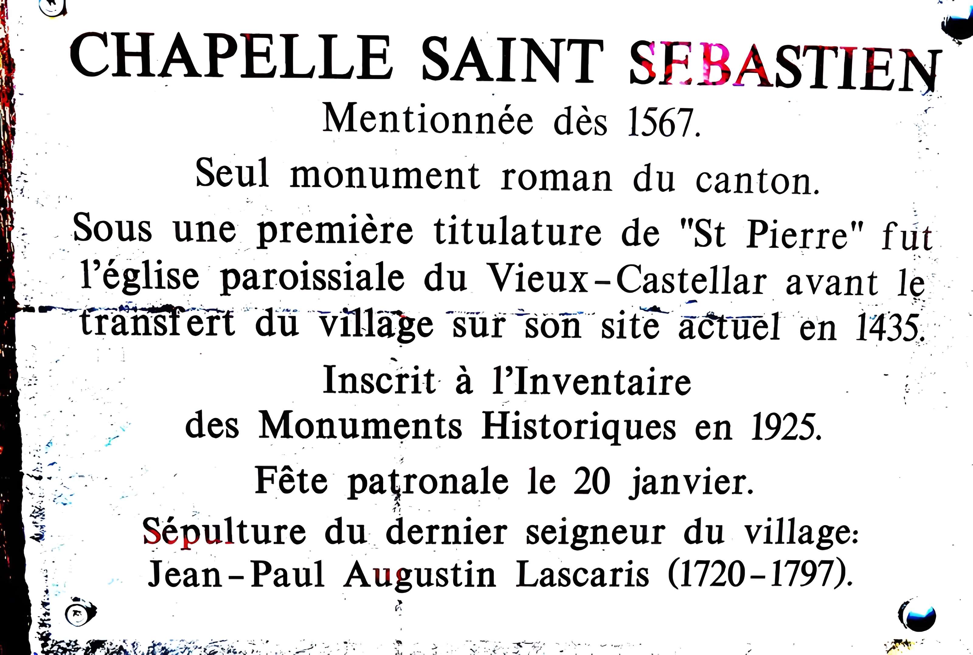 Chapelle Saint-Sébastien de Castellar