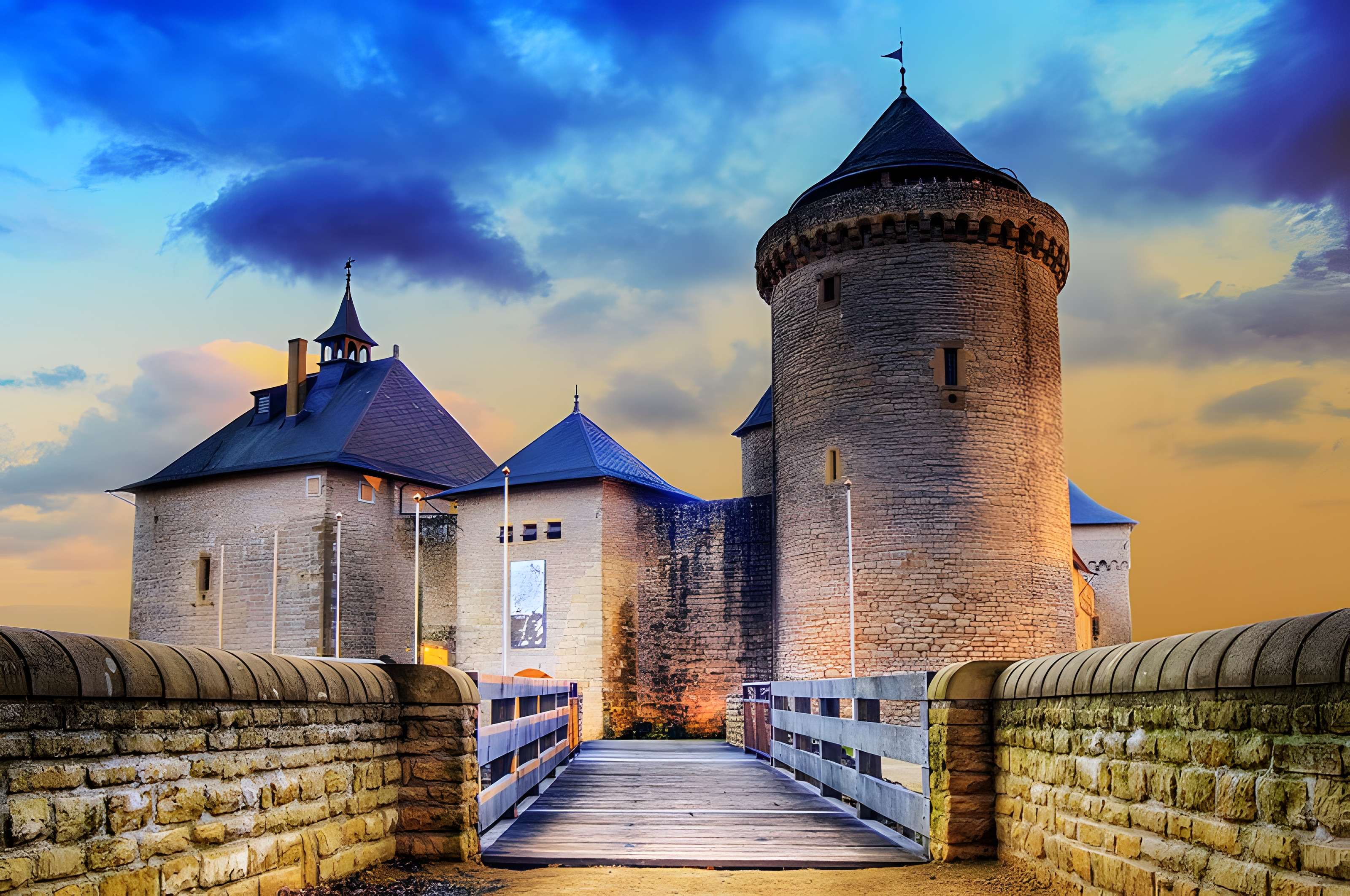 Ruines du château de Mensberg, dit aussi château de Malbrouck