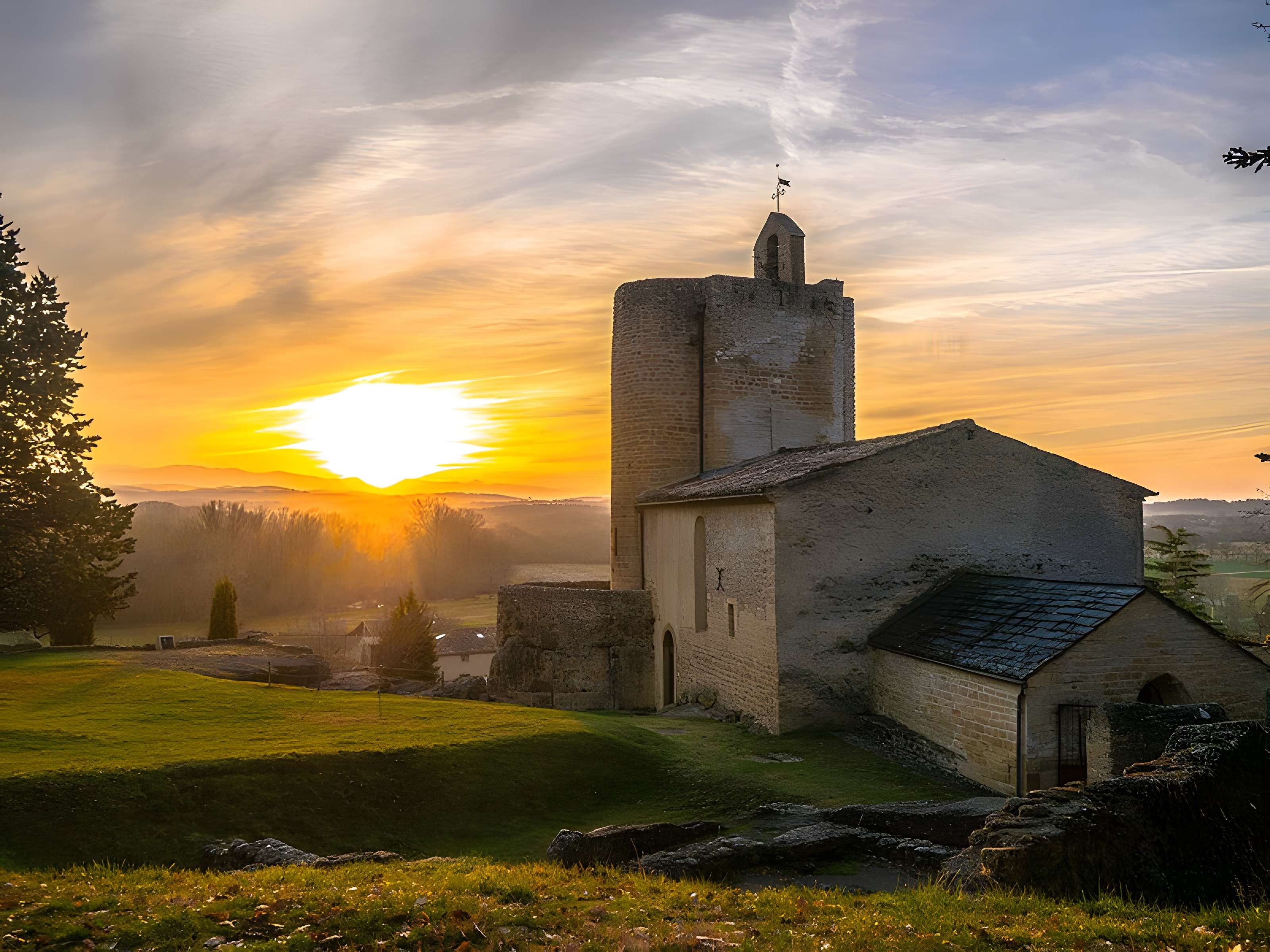 Église Notre-Dame et croix de pierre de Vals