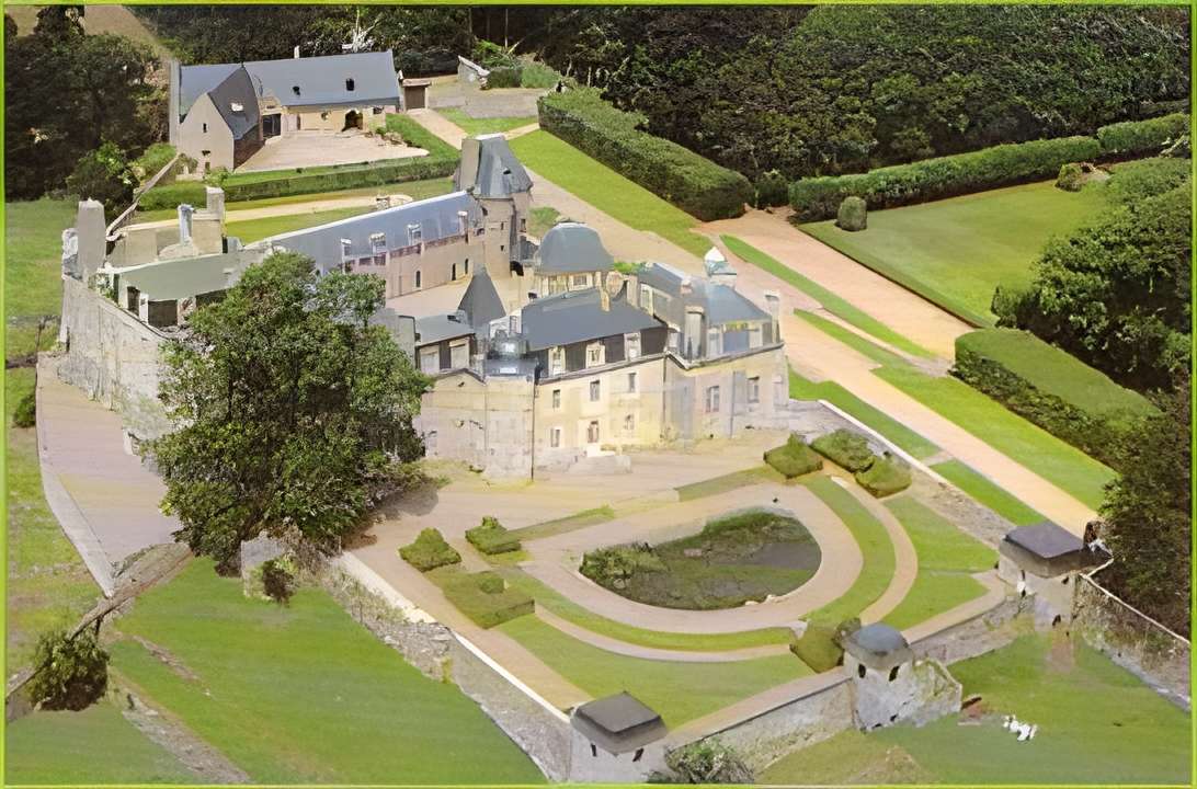 Château de Rosanbo vue aérienne