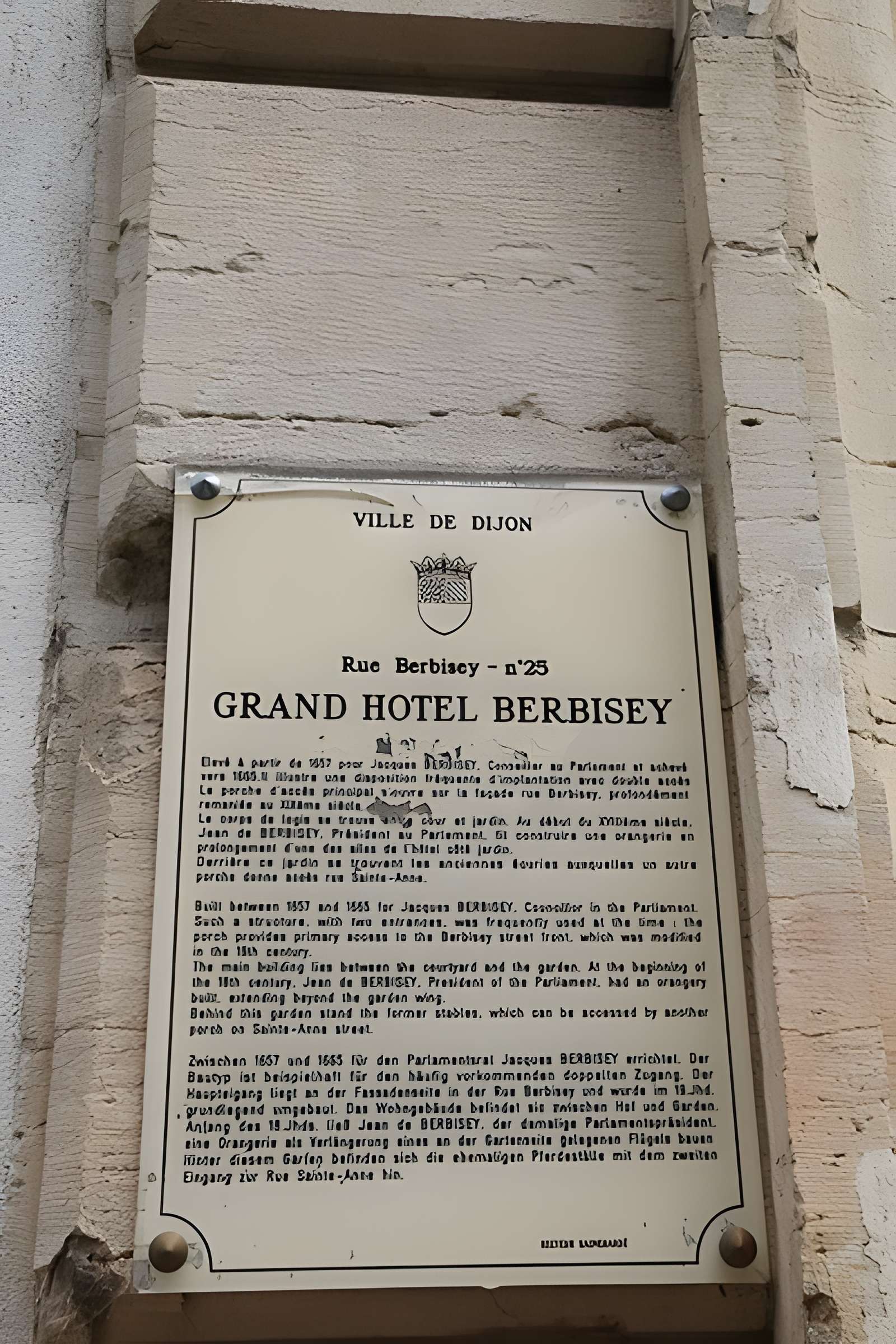 Hôtel Berbisey à Dijon