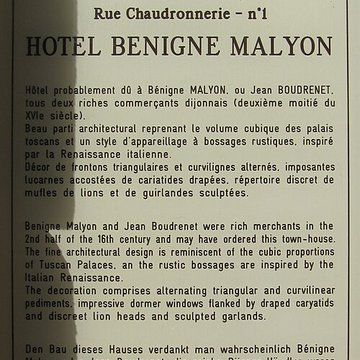 Hôtel Bénigne Malyon à Dijon